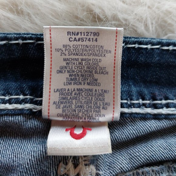 True Religion Skinny Distressed Thick Stitche Flapped Pockets Denim Jeans Siz 26 - Picture 12 of 12